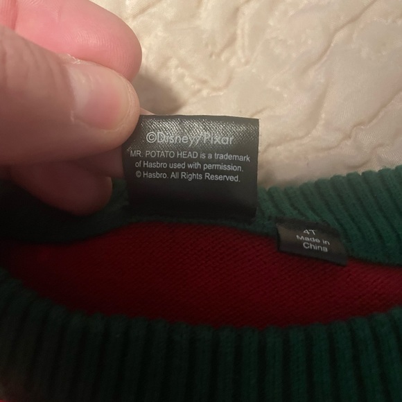 Disney Pixar Christmas Toy Story Rex-mas cheer Holiday  Sweater, Kids 4T - Picture 4 of 6